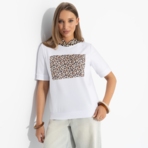 Футболка Увлечена собой (safari). Состав: 65% п/э, 30% вискоза, 5% стрейч