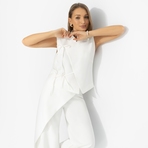 Прямая речь (белый). Состав: 60%  п/э, 37%  вискоза, 3% спандекс