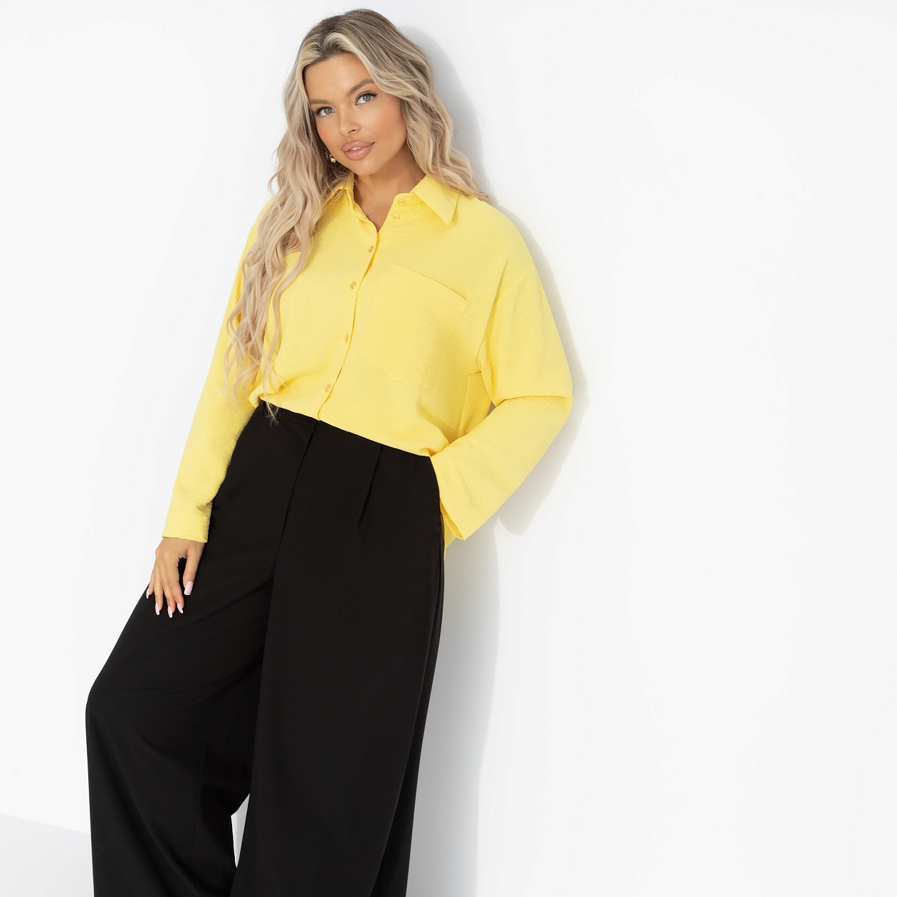 Создала себя сама (желтая). Состав: 65% п/э, 30% вискоза, 5% эластан