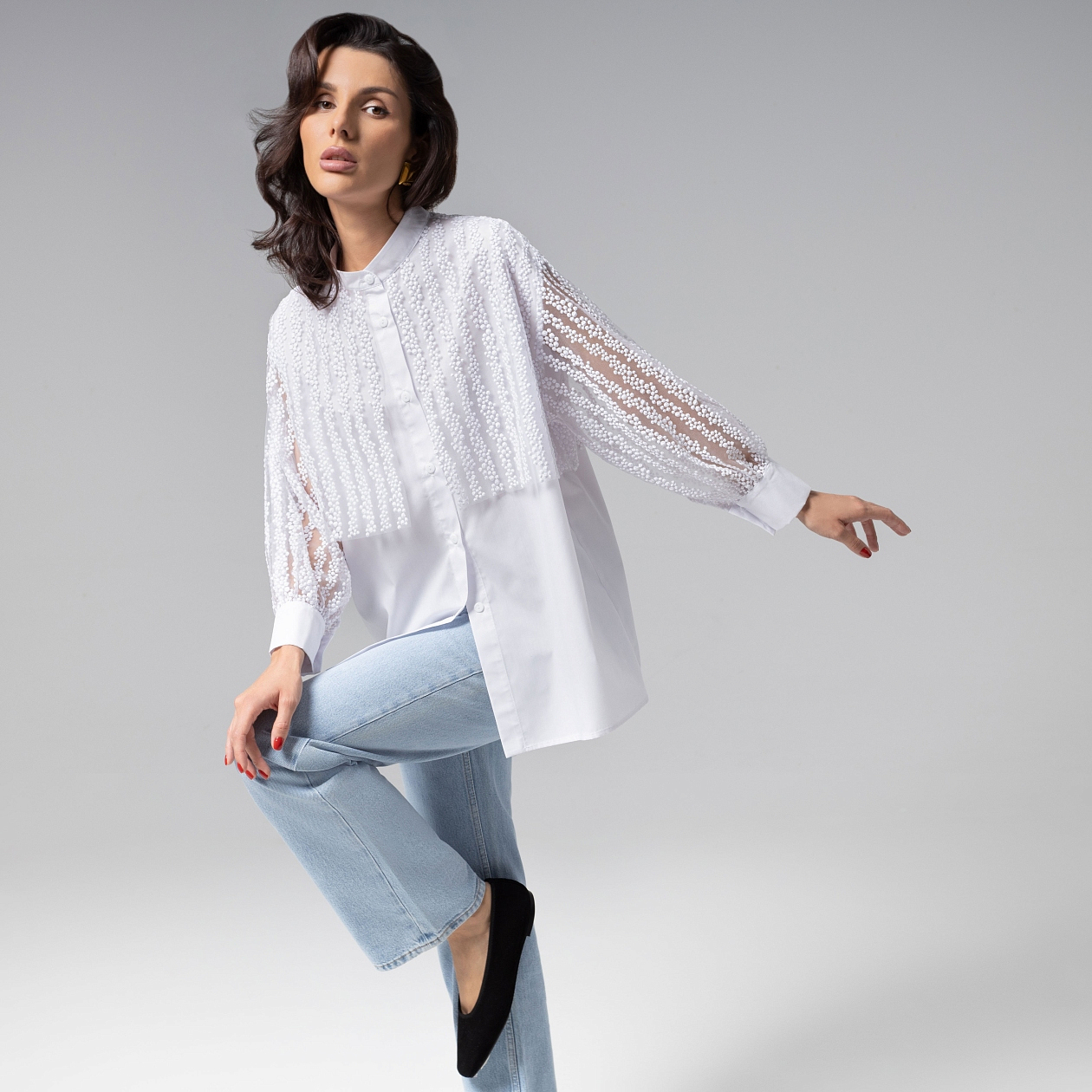 Вне конкуренции (white snow). Состав: 50% хлопок, 50% полиэстер