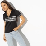 Блуза Принцесса сердца (novelty). Состав: 65% п/э, 30% вискоза, 5% стрейч