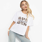 Футболка На своей волне (искренность). Состав: 65% п/э, 30% вискоза, 5% стрейч