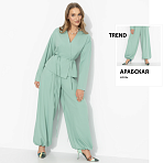 Брючный костюм Стиль говорит (2 в 1, мята) . Состав: 65% п/э, 30% вискоза, 5% эластан