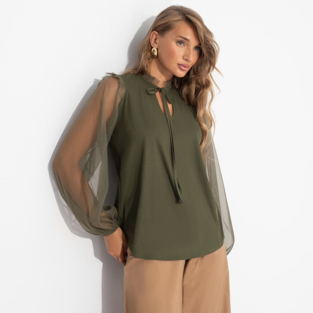 Блуза Вечная привилегия (зелёная) 