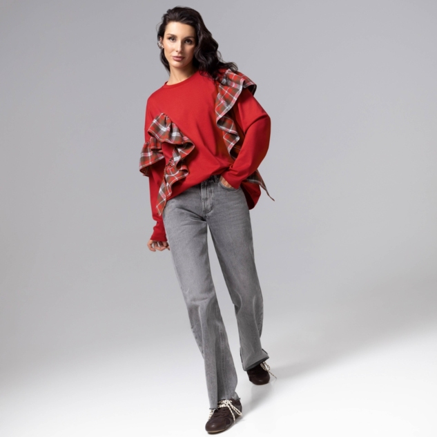 Лонгслив Гардеробная магия (красный) 