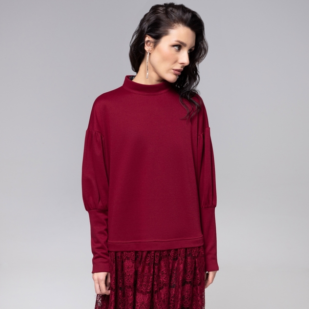 Платье История в кружевах (бордо) 