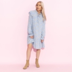 Платье Тонкий комплимент (голубое). Состав: 100% вискоза