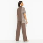 Брючный костюм Современная утонченность (brown, 2 в 1). Состав: 55% полиэстер, 40% вискоза, 5% спандекс