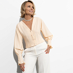 Блуза Стильный диалог (нежная). Состав: 95% п/э, 5% эластан