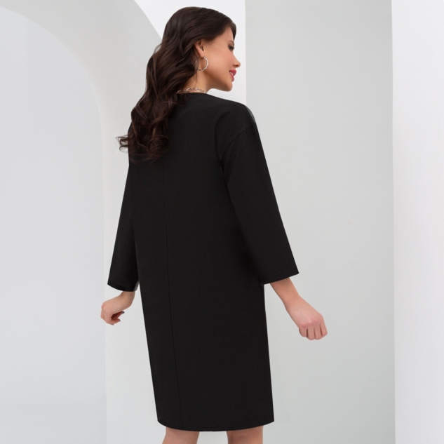 Платье Свободный полет (блэк, с поясом) 