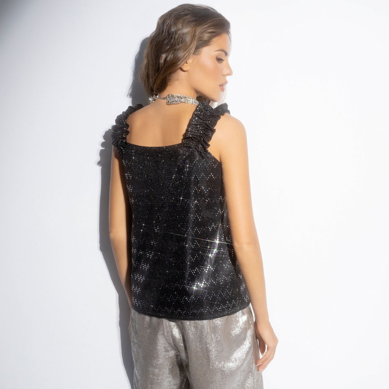 Зажигаю на вечеринке (сверкание). Купить женский Топ оптом от производителя.