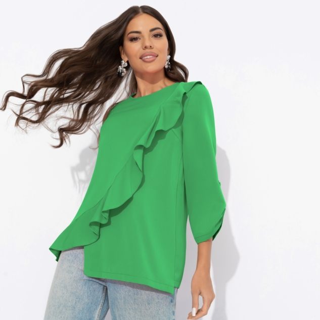 Блуза Я пришла блистать (изумрудная) 