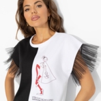 Футболка Загадочная собеседница. Состав: 65% п/э, 30% вискоза, 5% стрейч