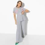 Брючный костюм Раскрываю таланты (2 в 1, с поясом). Состав: 50% хлопок, 50% полиэстер