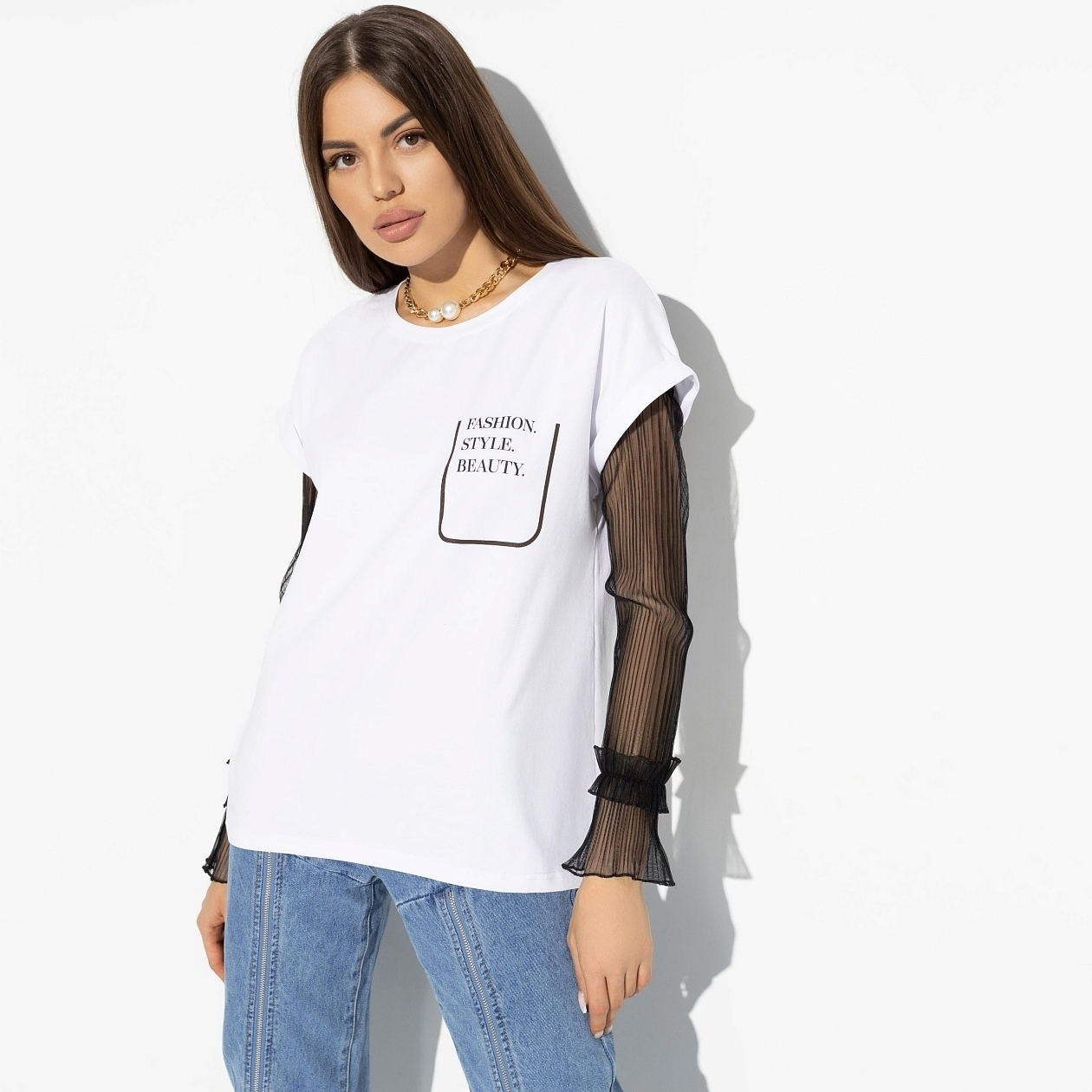 Футболка Точно знаю ответ (fashion style). Состав: 95% хлопок, 5% лайкра