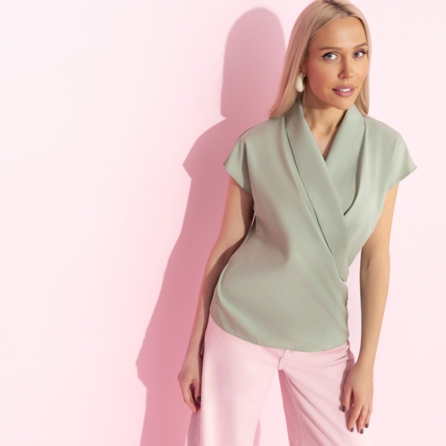 Блуза На пике изящества (зеленый) 