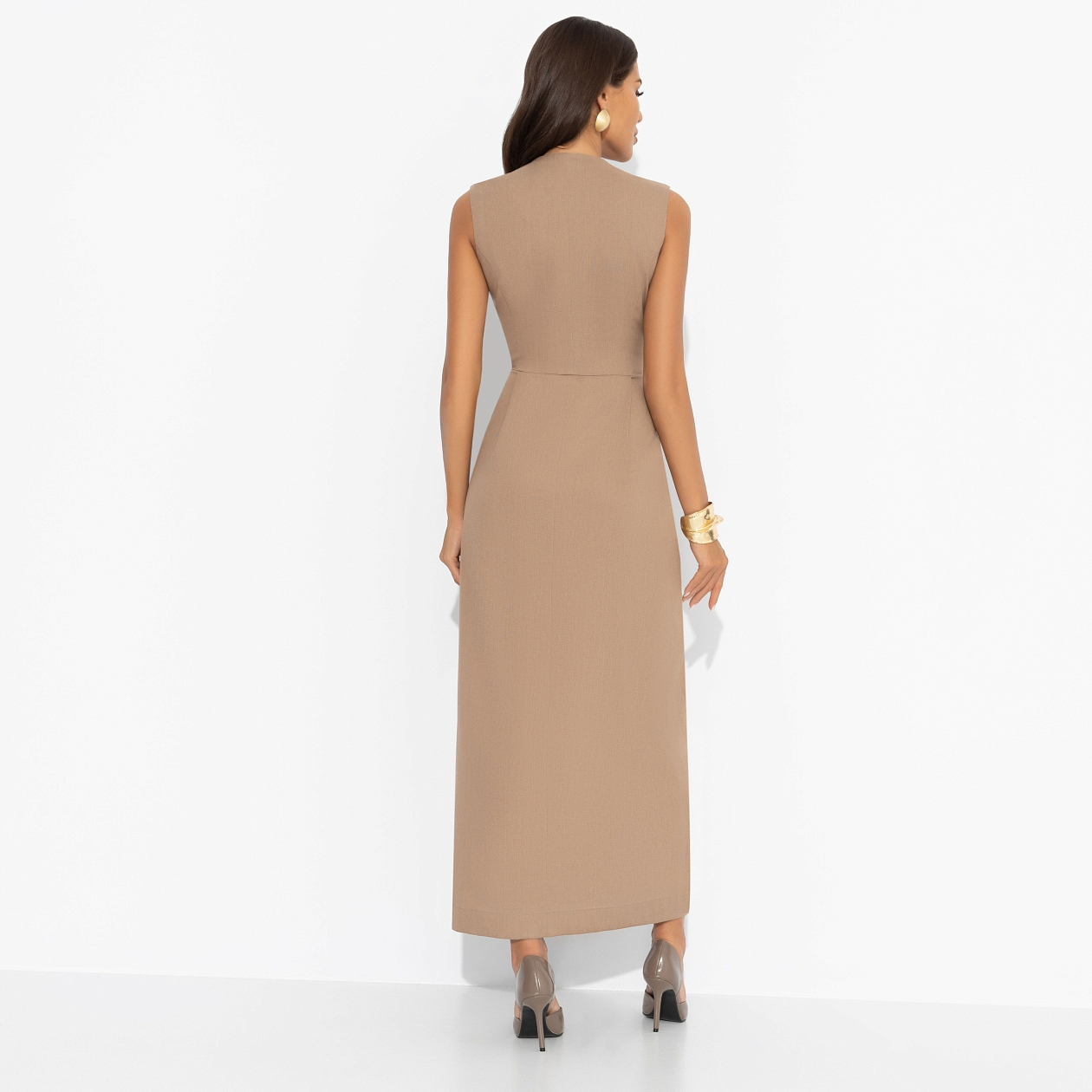 Платье Рождение богини. Состав: 40% полиэстер, 27% вискоза, 23% лён, 10% хлопок