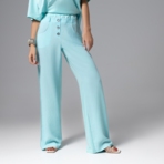 Брюки Раскованный шик (лазурные). Состав: 65% п/э, 30% вискоза, 5% спандекс