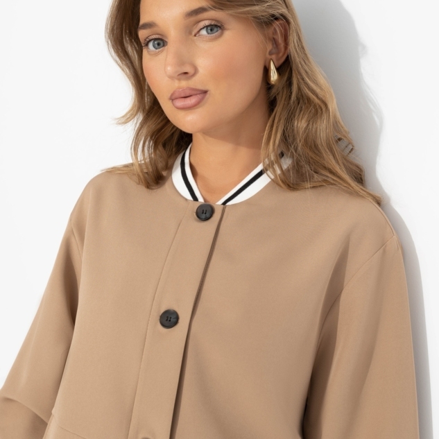 Бомбер Любуйся мной (бежевый) 