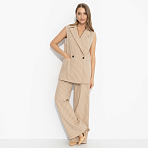 Брючный комплект Сценарий успеха (2 в 1, стильная). Состав: 30% лен, 50% полиэстер,  20% хлопок