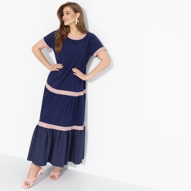 Платье Сердце открыто (синее) 