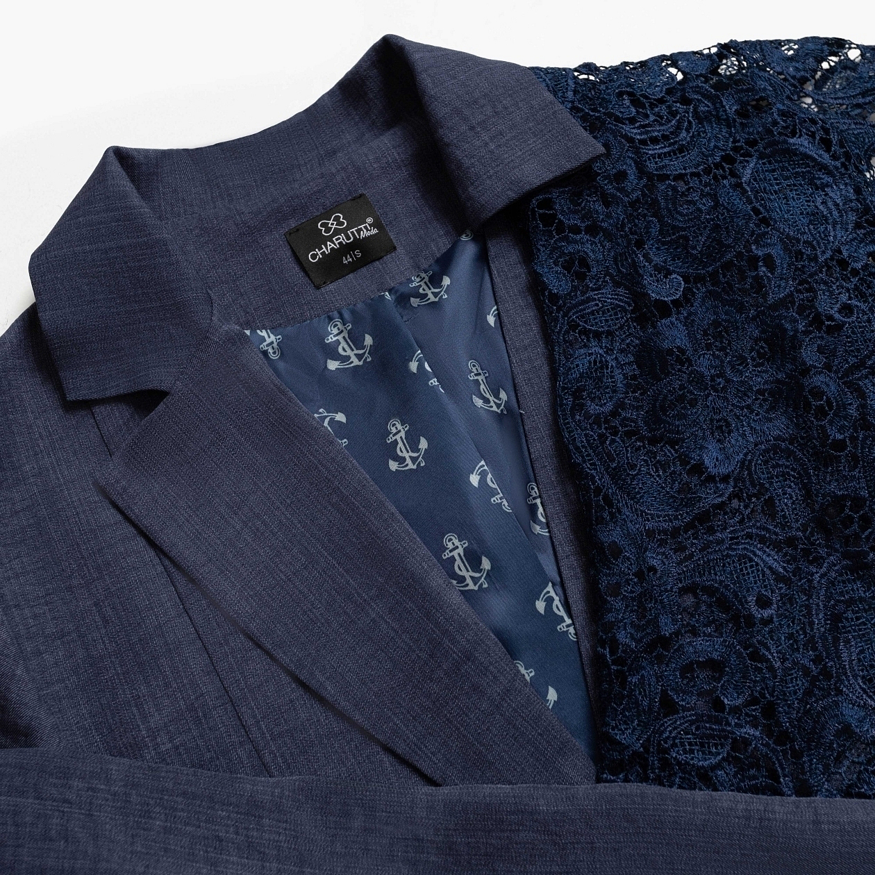 Жакет Примкнуть к избранным (misty blue). Состав: 65% п/э, 30% хлопок, 5% спандекс