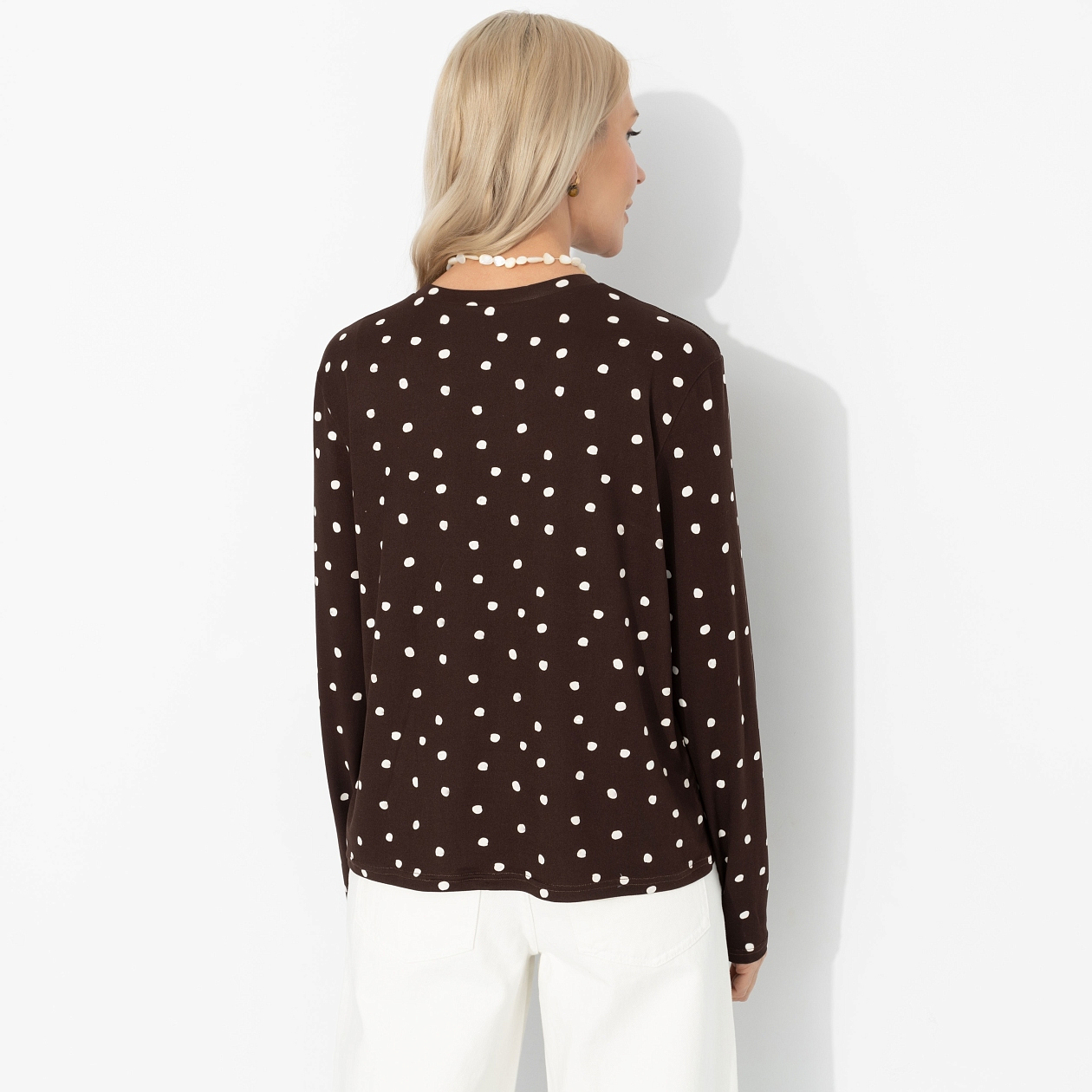 Лонгслив Личный стандарт (какао). Состав: 100% вискоза