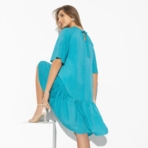 Платье Лучший вклад в себя (бирюза). Состав: 95% полиэстер, 5% эластан