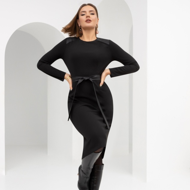 Платье-футляр Встреча с судьбой (с поясом) 