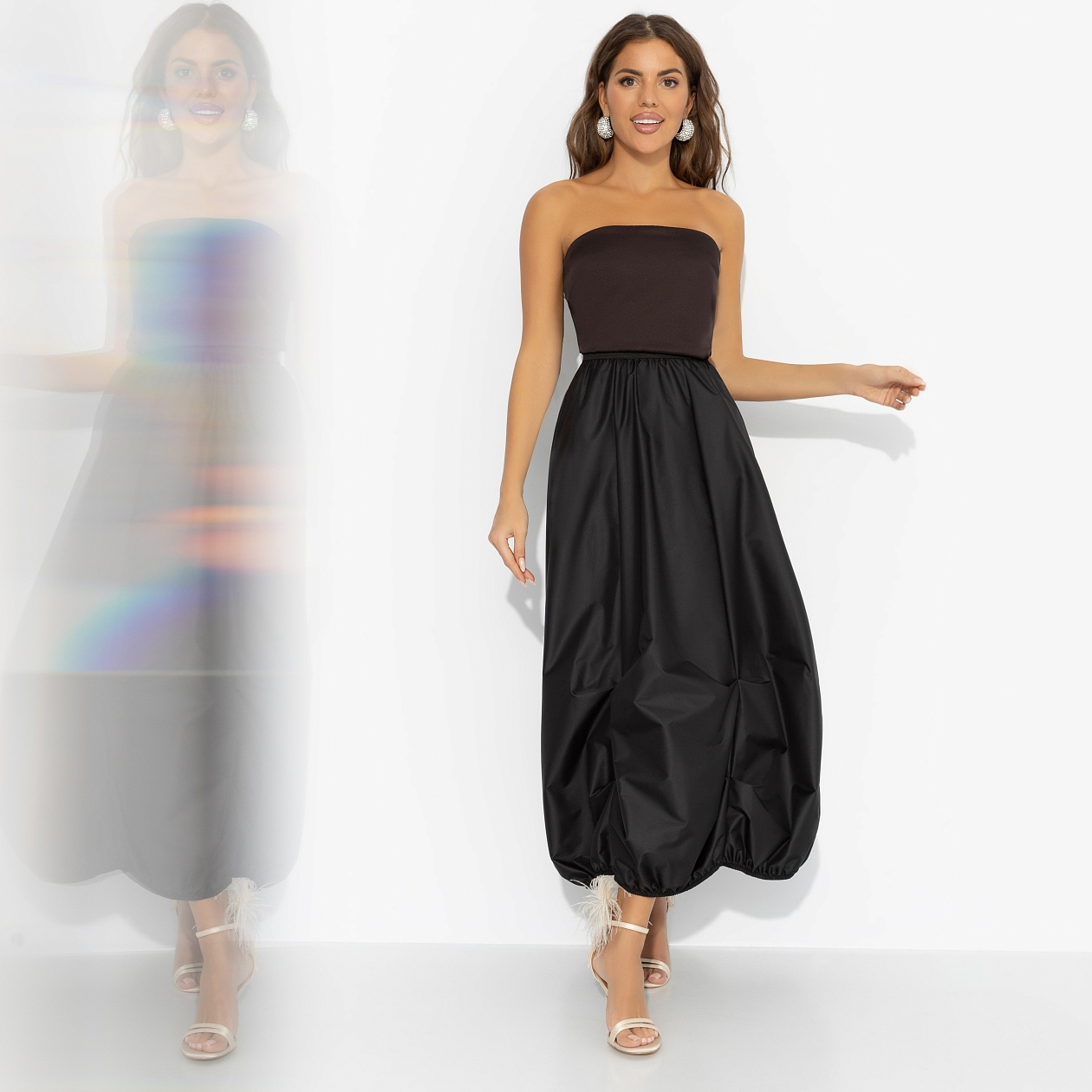 Талия решает (черная). Купить женский Юбка оптом от производителя.