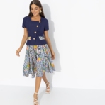 Костюм с юбкой Радую себя (2 в 1, синяя мечта). Состав: 100% полиэстер