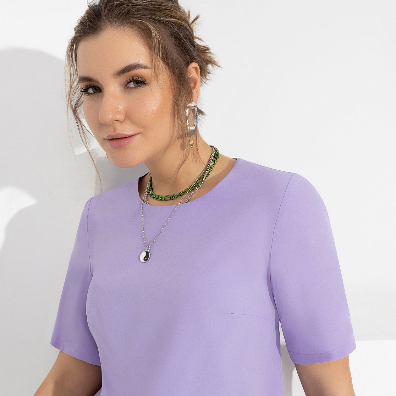 Блуза Воздушные мечты. Состав: 95% полиэстер, 5% эластан