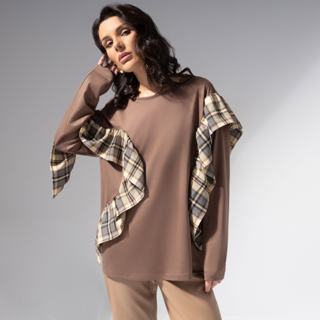 Лонгслив Гардеробная магия (коричневый) 