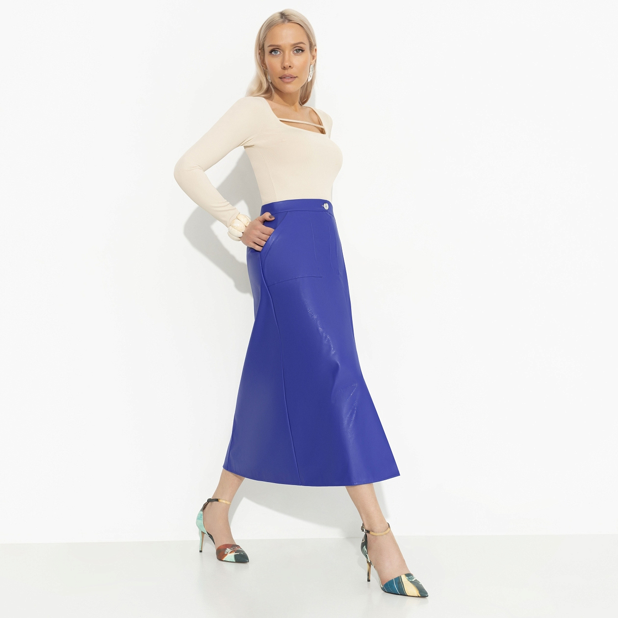 Откровенно шикарная (синий). Купить женский Юбка оптом от производителя.