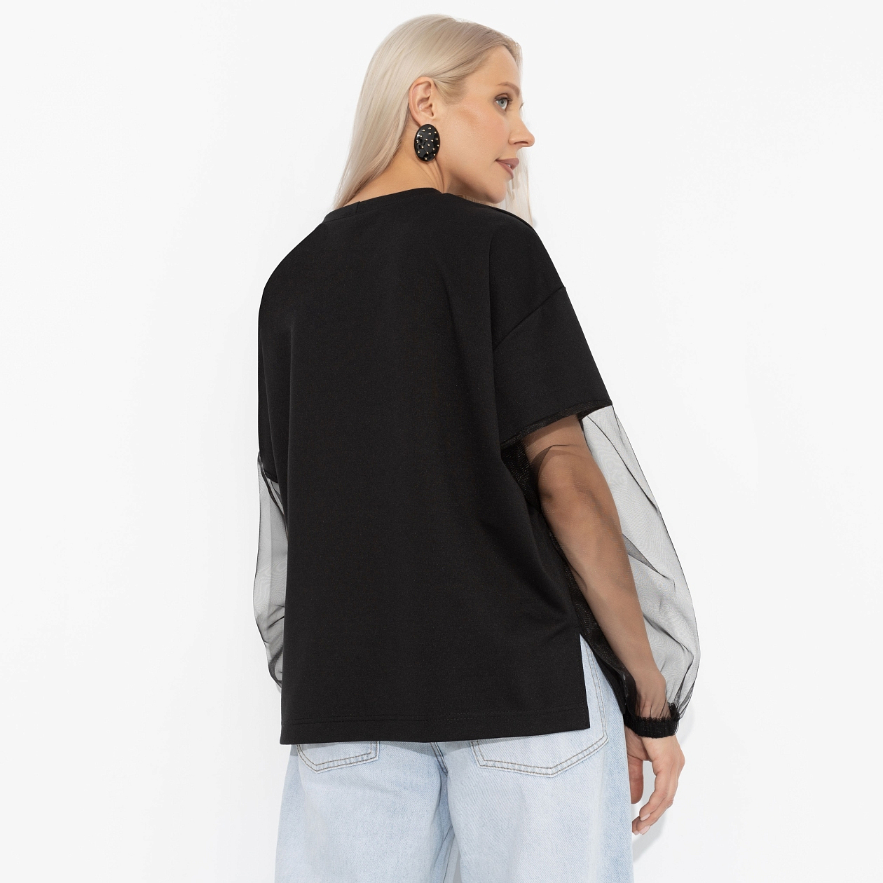 Футболка Модный бунт. Состав: 65% п/э, 30% вискоза, 5% стрейч