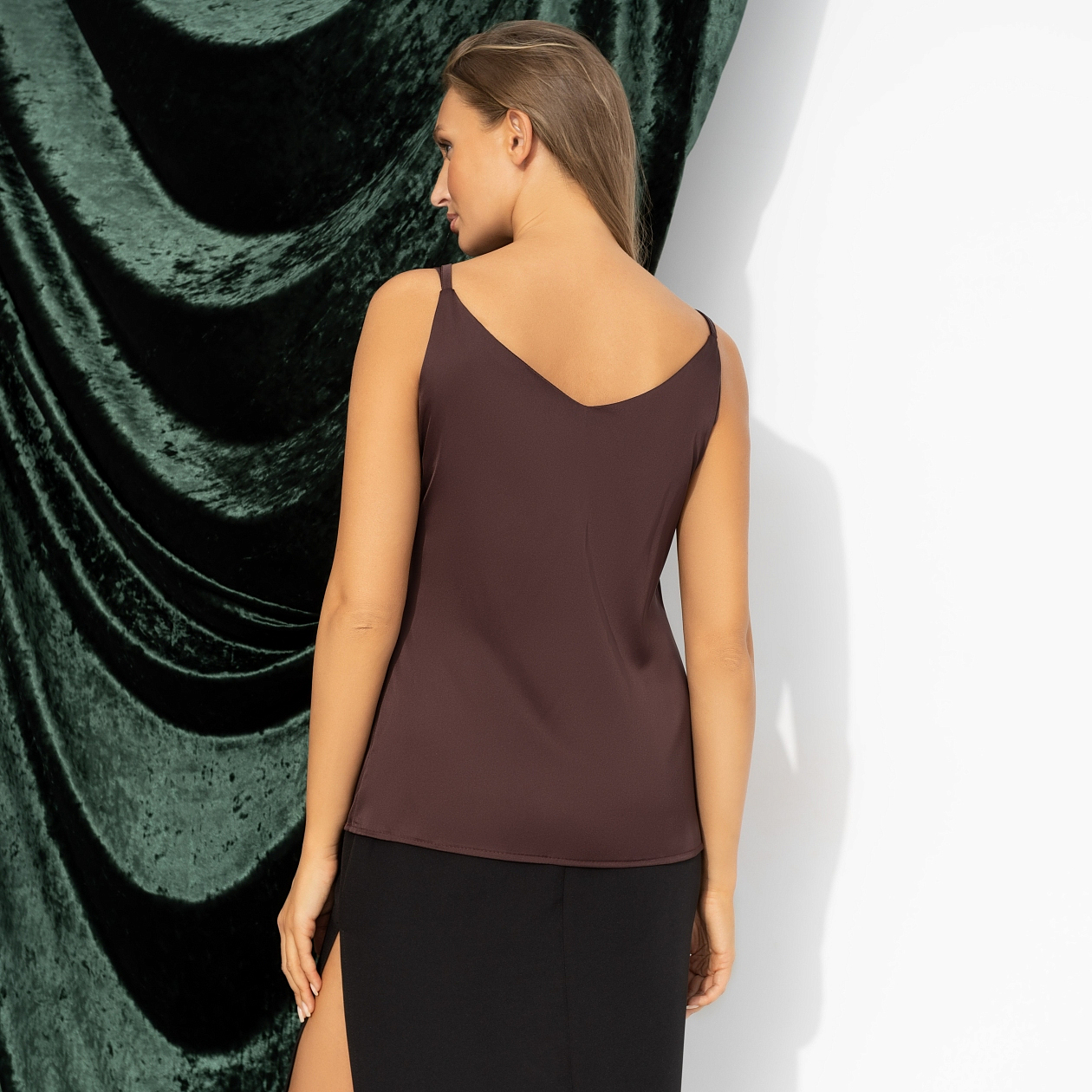 Создана для поцелуев (шоколадный). Купить женский Топ оптом от производителя.