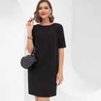 Платье Виртуальные будни (блэк). Состав: 96% п/э, 4% эластан