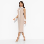 Платье-футляр Поцелуй удачи (biege, с манжетами). Состав: 95% п/э, 5% эластан