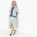 Водолазка Фирменное приветствие (серая). Состав: 46% вискоза, 28% п/э, 21% нейлон, 5% спандекс