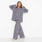 Брючный комплект Игра линий (контраст). Состав: 95% п/э, 5% эластан