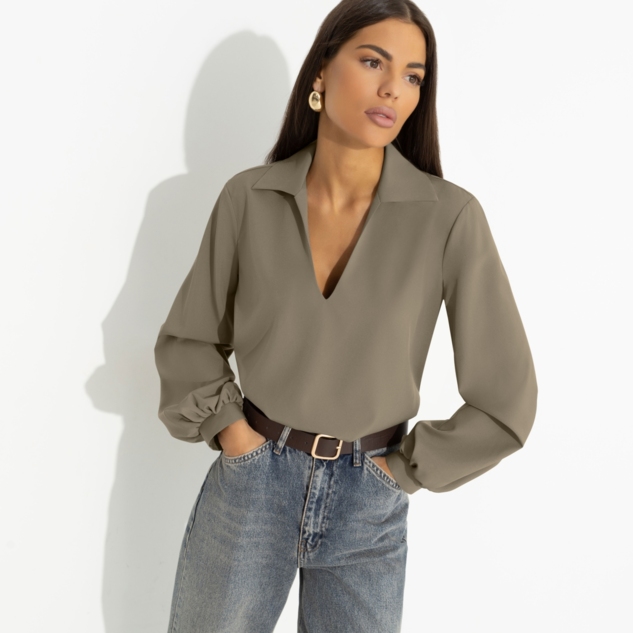 Блуза Личные границы (зеленый чай) 