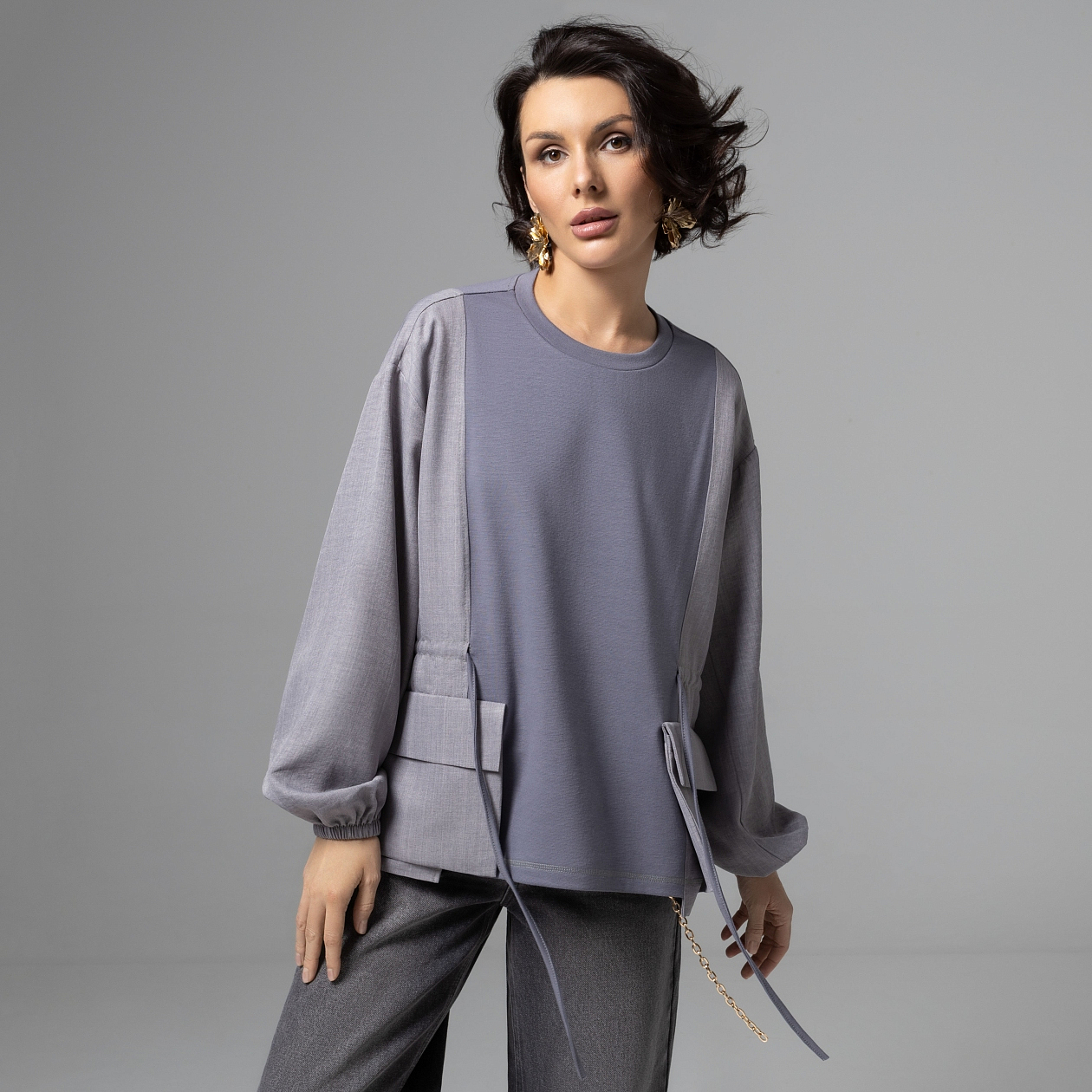 В котором удобно жить (серый). Состав: 65% п/э, 30% вискоза, 5% спандекс