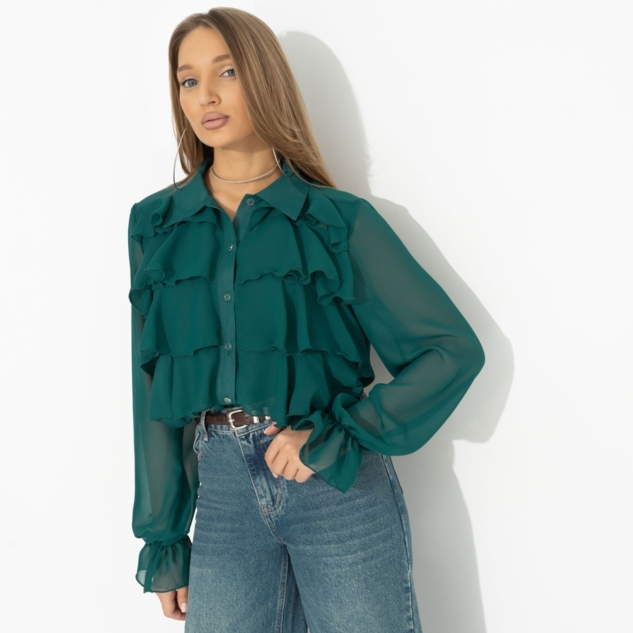 Блуза Гипнотический стиль (зеленая) 