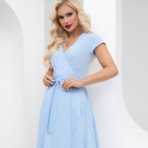 Платье Всегда в выигрыше! (привлекательная, с поясом). Состав: 95% п/э, 5% эластан