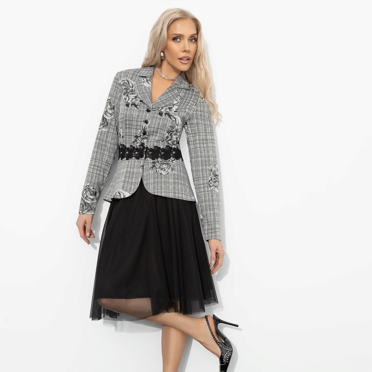 Костюм с юбкой Восхищаюсь тобой (2 в 1, new). Состав: 85% п/э, 10% вискоза, 5% спандекс