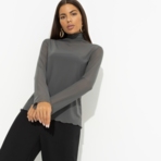 Водолазка Внешнее великолепие (gray 2 в 1) . Состав: 95% полиэстер, 5% спандекс