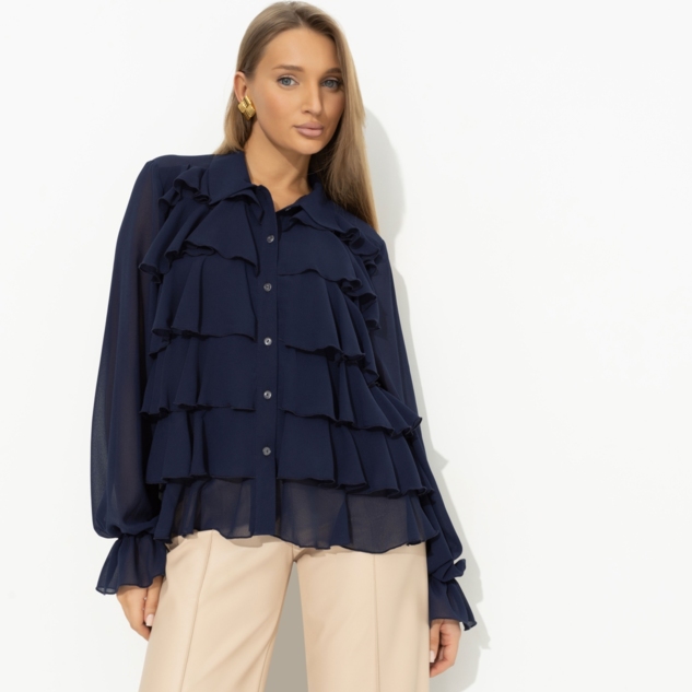 Блуза Гипнотический стиль (синяя) 