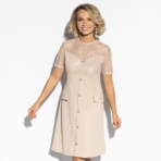 Платье Воплощение женственности (бежевое). Состав: 98% п/э, 2% спандекс