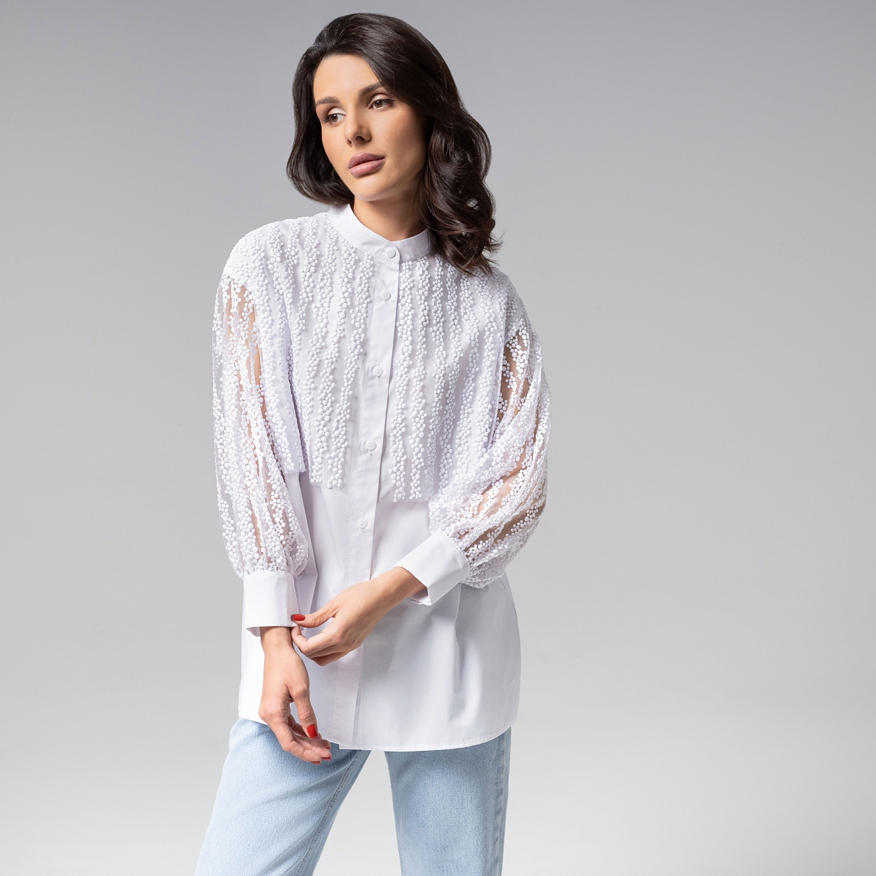 Вне конкуренции (white snow). Состав: 50% хлопок, 50% полиэстер