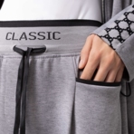 Брюки Красота в движении (серые). Состав: 35% п/э, 30% вискоза, 30% нейлон, 5% спандекс